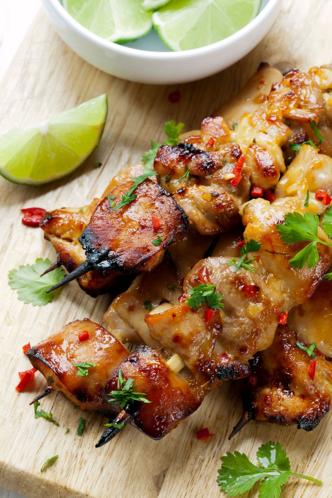 Thai Coconut Chili Chicken Skewers