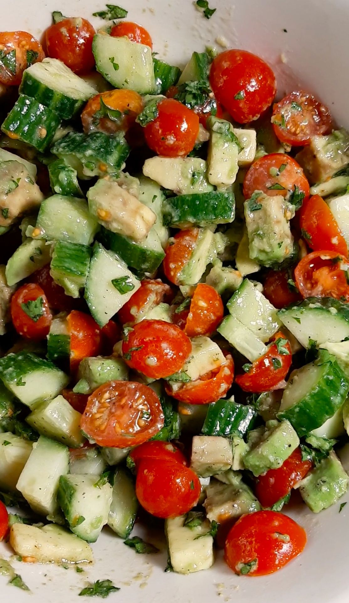 Cucumber, Tomato, Avocado Salad