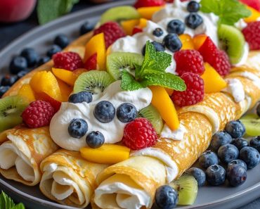 Cheesecake Fruit Salad Roll-Ups