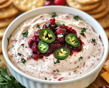 Holiday Cranberry Jalapeño Cream Cheese Dip