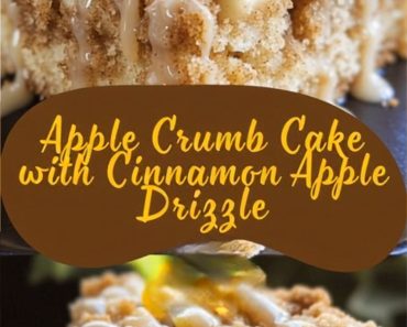 Apple Crumb Cake – Topped with Cinnamon Apple Drizzle